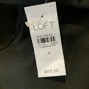 LOFT Dresses - Black short sleeve A-line, zip back dress LOFT Dresses - Black short sleeve A-line, zip back dress